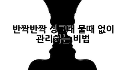 반짝반짝✨ 싱크대, ✨물때 없이 관리하는 비법!
