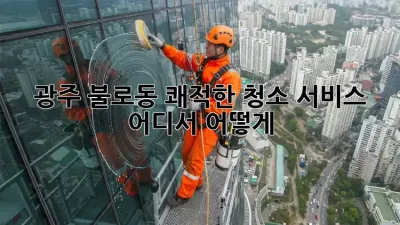 광주 불로동 쾌적한 청소 서비스, 어디서 어떻게?